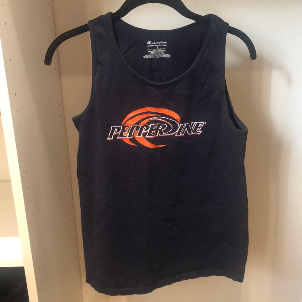 Pepperdine navy tank w/ logo
